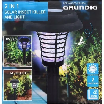 Venkovní osvětlení Solární lampa zapichovací Grundig černá 42 cm 1 ks