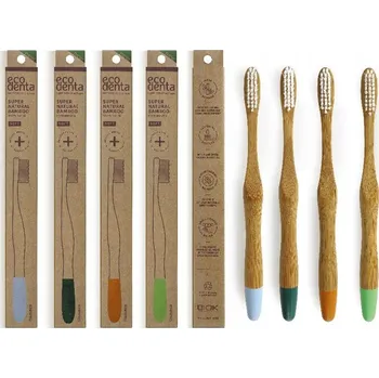 Zubní kartáček ECODENTA Bambusový kartáček na zuby (měkký)