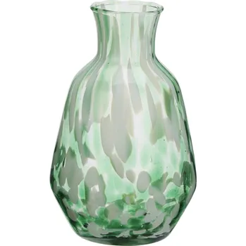 MADAM STOLTZ Karafa z brokového skla Green/White