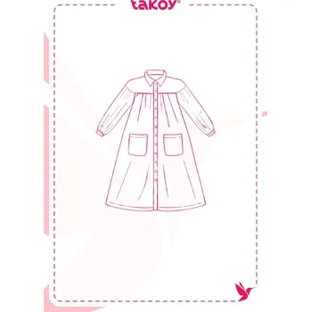 Elektronický PDF střih dámské oversize šaty z bavlny Nancy-56-60