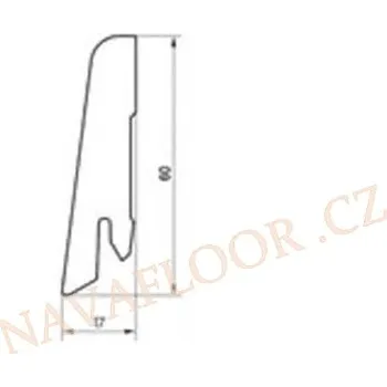 soklová lišta Soklová lišta Egger L205 délka 2,4m - doprodej 7 ks
