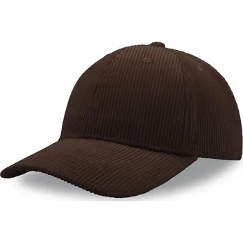 Pracovní přilba Atlantis Headwear Kšiltovka Cordy-S, 6 panelová, manšestrová COT33022614599-brown Hnědá UNI