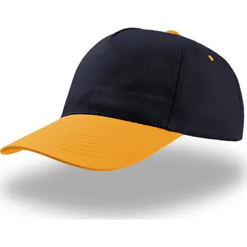 Pracovní přilba Atlantis Headwear Kšiltovka Start Five, 5 panelová, baseballová COT33003867899-navy/yellow UNI Navy/žlutá