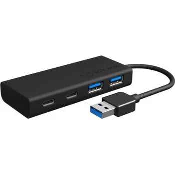 USB hub Rozbočovač USB 3.0 IB-HUB1426-U3, standard: USB 3.0, počet portů USB: 4, typ USB: USB A, USB C ICY BOX