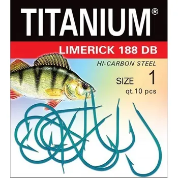 Rybářský háček Háčky s protihrotem Robinson Titanium Limerick 188DB, 10 ks