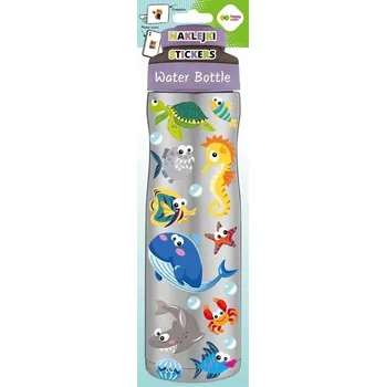 samolepka Dekorativní Samolepky na láhev s vodou – Kamarádi z oceánu Happy Color