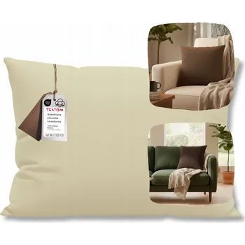 Povlečení POVLEČENÍ NA POLŠTÁŘ 50x70cm BÉŽOVÉ BAVLNA 100% PŘÍJEMNÉ ZIP STYLOVÉ