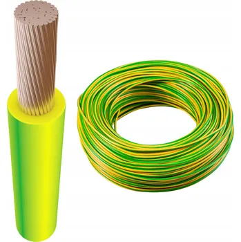 elektrický kabel Ohebný kabel H07V-K 1x16 mm² žluto-zelený, 1 m