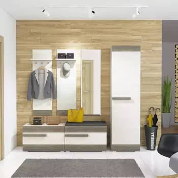 Předsíňová stěna Předsíňová Stěna Blanco I Borovice Sněžná/New Grey