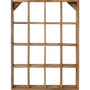 police Ib Laursen Dřevěný policový regál 16 Rooms Unique Wood