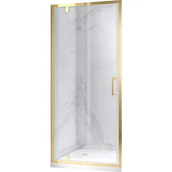 Sprchové dveře BPS-koupelny Sprchové dveře HYD-DN18A 70 zlatá kartáčovaná/transparent pro instalaci do niky - bez vaničky