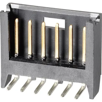 Kolíková lišta MOD II TE Connectivity 280378-1, úhlová, 2,54 mm, černá