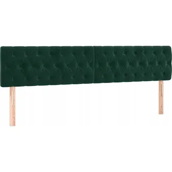 Čelo postele sametové tmavě zelené 180 x 7 x 78/88 cm