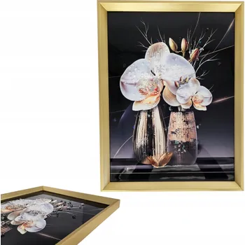 Obraz 3D OBRAZ V RÁMU KŘIŠŤÁLY GLAMOUR MODERNÍ DO OBÝVÁKU 30x40 CM