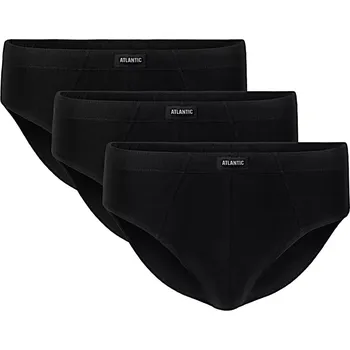 Pánské spodní prádlo Pánské slipy 3 pack 006 black - Atlantic černá XXL