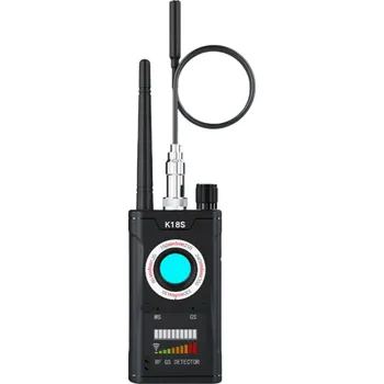 Detektor CO Detektor odposlechů a skrytých kamer 102 x 55 x 21 mm 95 g K18S RF 1 MHz–6,5 GHz IR laser 15 m GPS GSM WiFi