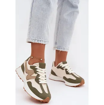 Dámská běžecká obuv Dámské sportovní boty na platformě Zelená Janelora 37