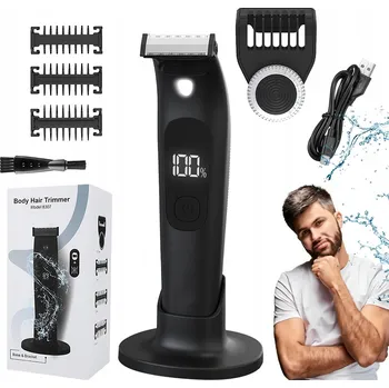 VODĚODOLNÝ HOLICÍ STROJEK ZASTŘIHOVAČ HOLENÍ TĚLA A INTIMNÍCH PARTIÍ S LED