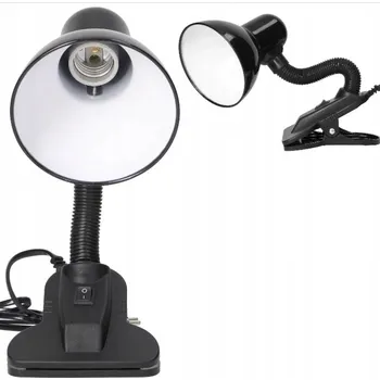 Lampička LATSA stolní lampa s klipem E27 černá Orno