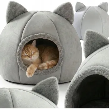 Pelíšek pro psa DOMEK PRO KOČKY PELÍŠEK TEPLÉ PLYŠOVÉ PELÍŠEK ANTISTRESOVÉ