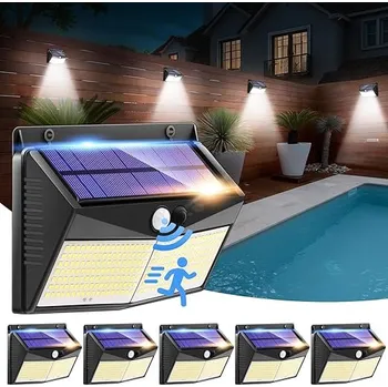 Venkovní osvětlení NIPIFY Solární Venkovní LED Svítidla 140 IP65 Senzor Pohybu 3 Režimy