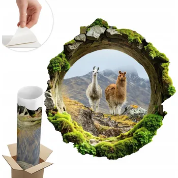 Fototapeta Fototapeta samolepka na stěnu do Obýváku Samolepící 121x130 cm Alpaky