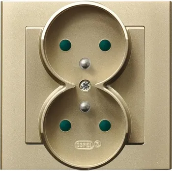Elektrická zásuvka Zlatá nástěnná Elektrická Zásuvka Ospel