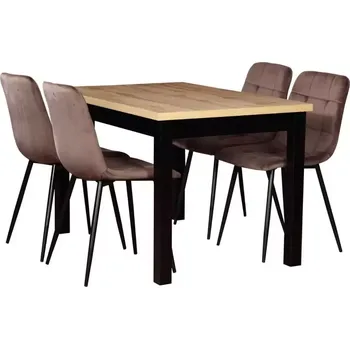 Jídelní set Jídelní set Karol 1+4 St30+W168 wotan/černá