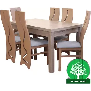 Jídelní set Jídelní set Adek 1+6 Dub Lanýž 140x80+80