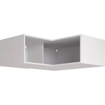 Šatní skříň Nástavec na rohovou šatní skříň, Ultra, levý, bílý