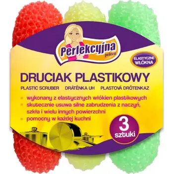 Jednorázové nádobí Drátěnka plastová 3 ks 4D0175