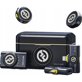 Mikrofon Kravatový bezdrátový mikrofon Hollyland Lark M2 Combo 40H 300m (2 vysílače + 3 přijímače)