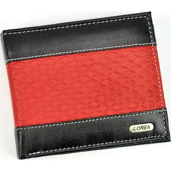 Peněženka Pánská peněženka Loren N992-DDG černá, červená