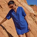 Plážová tunika s 3/4 rukávy modrá 54