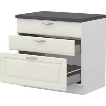 Kuchyňská skříňka Kuchyňská skříňka Evergreen R-90-3MBOX/4 ivorymat