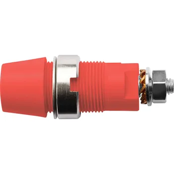 Krokosvorka Schützinger DI SAB 6922 Ni / RT bezpečnostní montážní zásuvka 4 mm červená 1 ks