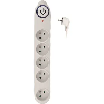 Solight přepěťová ochrana, 150J, 5 zásuvek, 3m, bílá - PO57