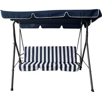 Zahradní houpačka Zahradní houpačka modré a bílé pruhy