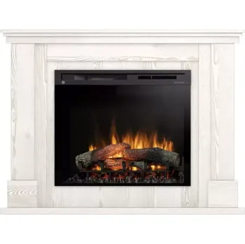 Elektrický krb Luena 28 bílá/borovice