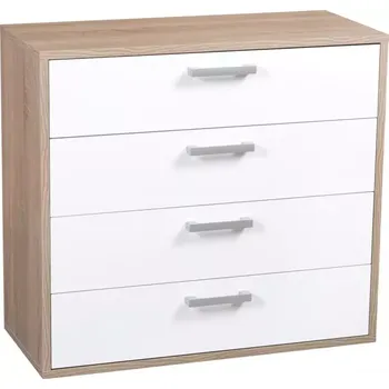 Komoda Komoda DSB 4S Bílý/Dub Sonoma