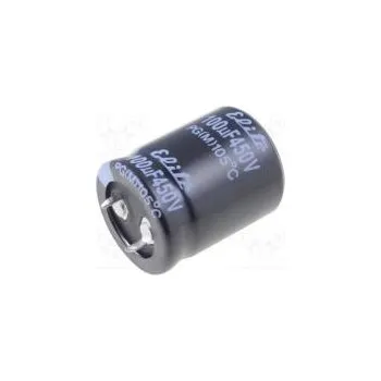 Kondenzátor Kondenzátor elektrolytický SNAP-IN 100uF 450VDC Ø25x31mm