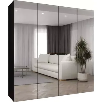 Předsíňová stěna Skříň Marbella III 200 černá/stříbrná