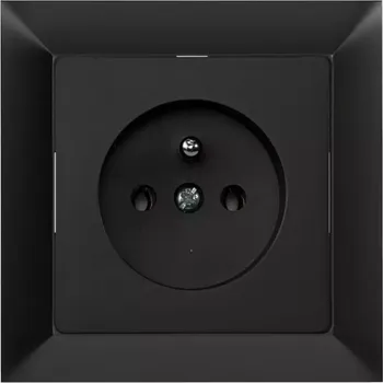 Elektrická zásuvka Zásuvka 2P+PE Medium černá
