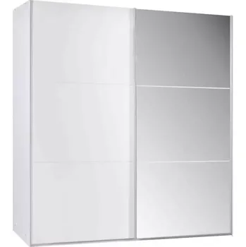 Předsíňová stěna Skříň Vigo 200cm Bílá/Zrcadlo