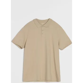 Pánské tričko Sinsay - Bavlněné polo tričko - béžová - 348HZ-08X - 348HZ-08X-2XL