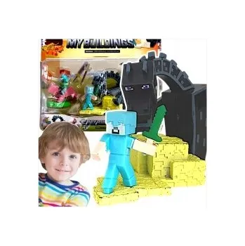 FIGURKA Z HRY MINECRAFT SADA STEVE DRAK SADA FIGUREK NA HRANÍ 4v1 XXL