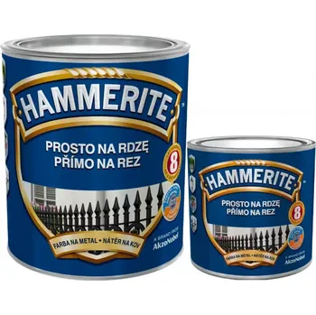 barva na kov SET Hammerite hladká černá 0,7L+0,25L