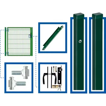 Plot 3D PLOTOVÁ BRANKA LEVÁ, KOMPLETNÍ SOUPRAVA - VČETNĚ SLOUPKŮ A PŘÍSLUŠENSTVÍ, WGFUR-T000375