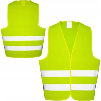 Výstražná reflexní vesta BOZP žlutá vel. S POLSKÝ CERTIFIKÁT SHODY