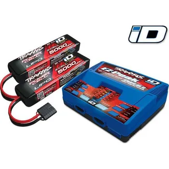 RC vybavení Traxxas Dual EZ Peak Plus modelářská multifunkční nabíječka, 100 V, 230 V, 8 A, vč. 2 akumulátorů LiPo